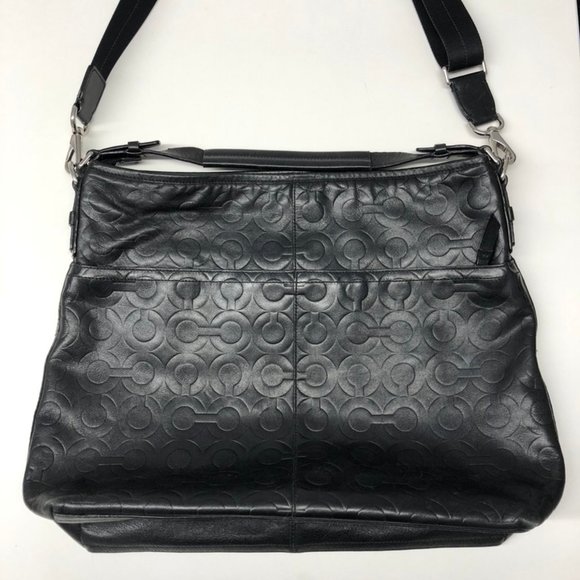 Coach Handbags - COACH black leather unisex crossbody shoulder bag